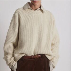 Janessa Leone Genevieve Sweater Pure Merino Wool Fisherman Knit